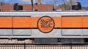a sign of a train
